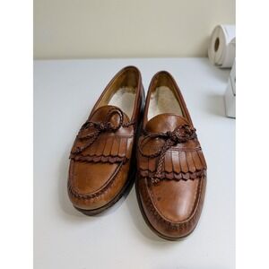 Allen Edmonds Saratoga Loafers Mens 9.5 D Brown Leather Kiltie Tassel 67165 USA